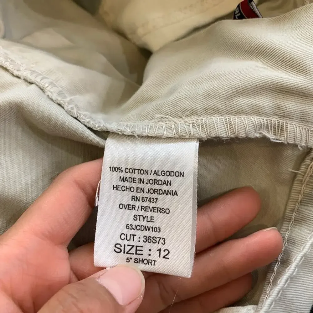 Ralph Lauren Polo Jean Shorts Womens 12 Khaki Cotton 5 Inch Inseam Walking Chino